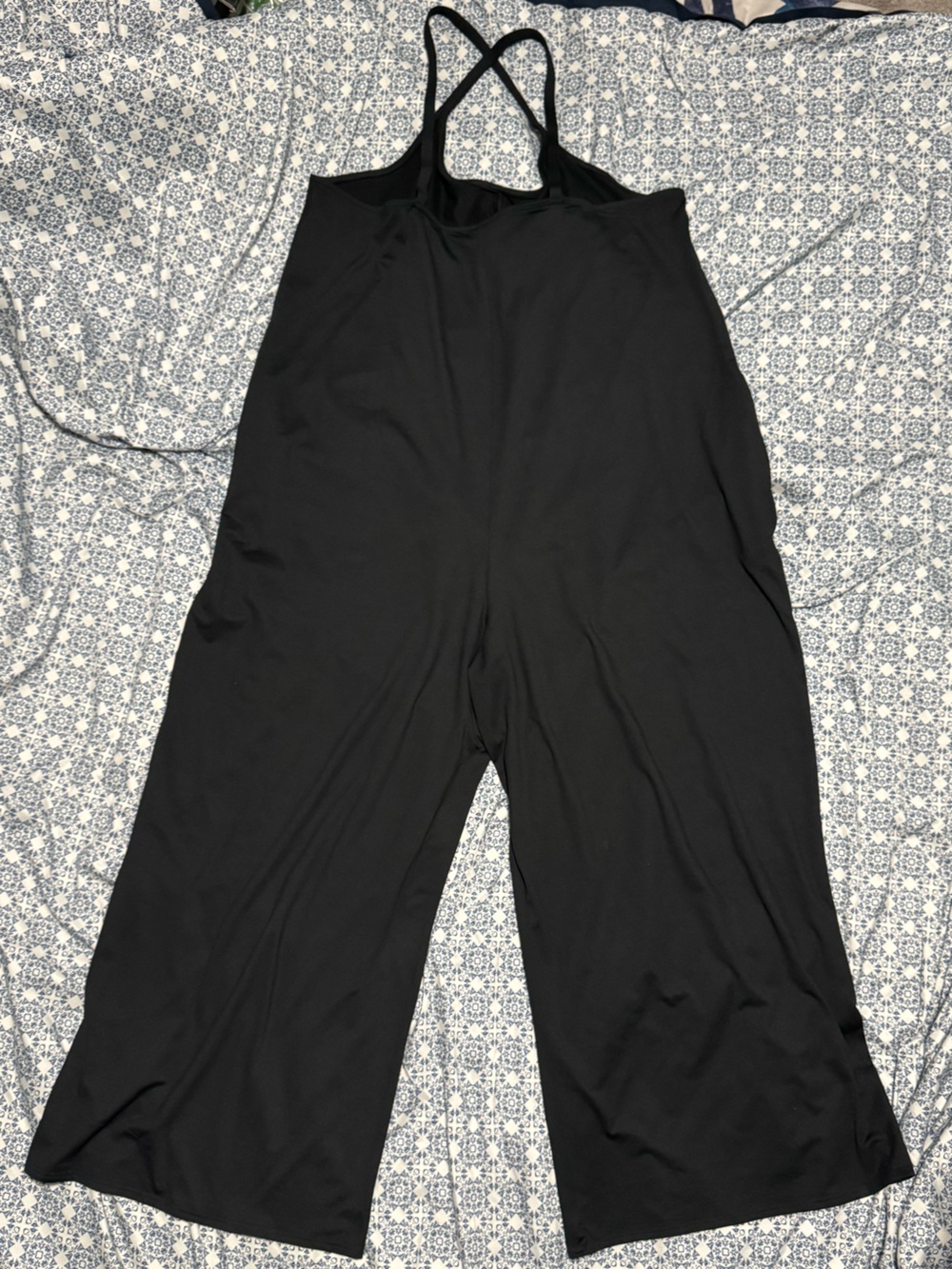 Fabletics Black Strappy Wide-Leg Jumpsuit